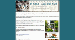 Desktop Screenshot of ingoodhandscatcare.com